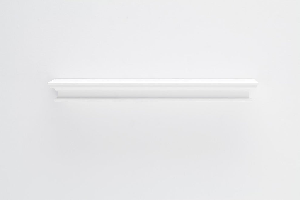47" Classic White XL Floating Wall Shelf By Homeroots | Shelves & Shelving Units | Modishstore - 9