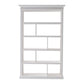 Classic White Room Open Cabinet with Basket Set By Homeroots | Shelves & Shelving Units | Modishstore - 2