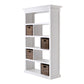 Classic White Room Open Cabinet with Basket Set By Homeroots | Shelves & Shelving Units | Modishstore - 3