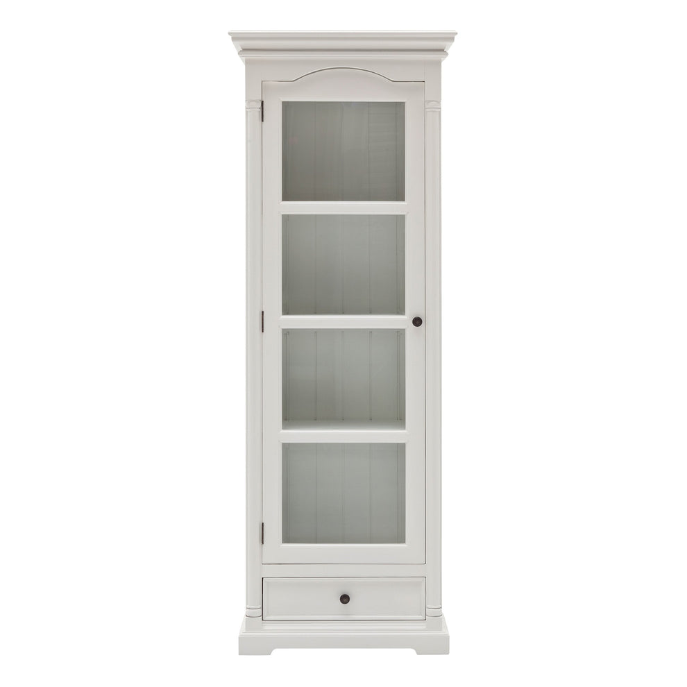 Traditional White And Glass Door Storage Cabinet By Homeroots | Cabinets | Modishstore - 2
