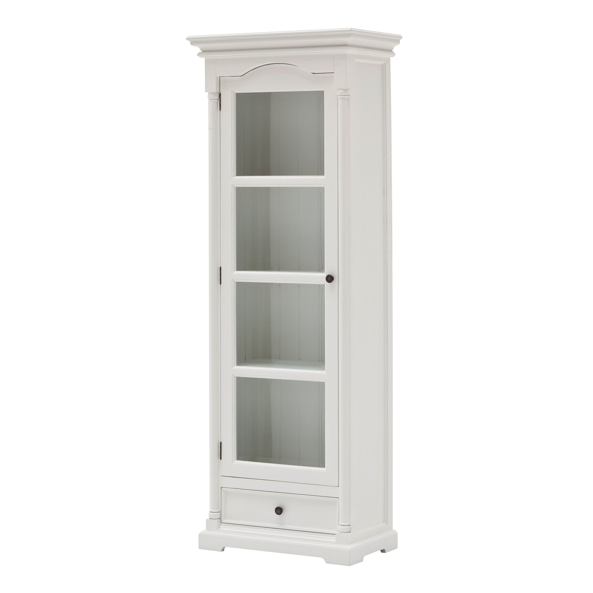 Traditional White And Glass Door Storage Cabinet By Homeroots | Cabinets | Modishstore - 3
