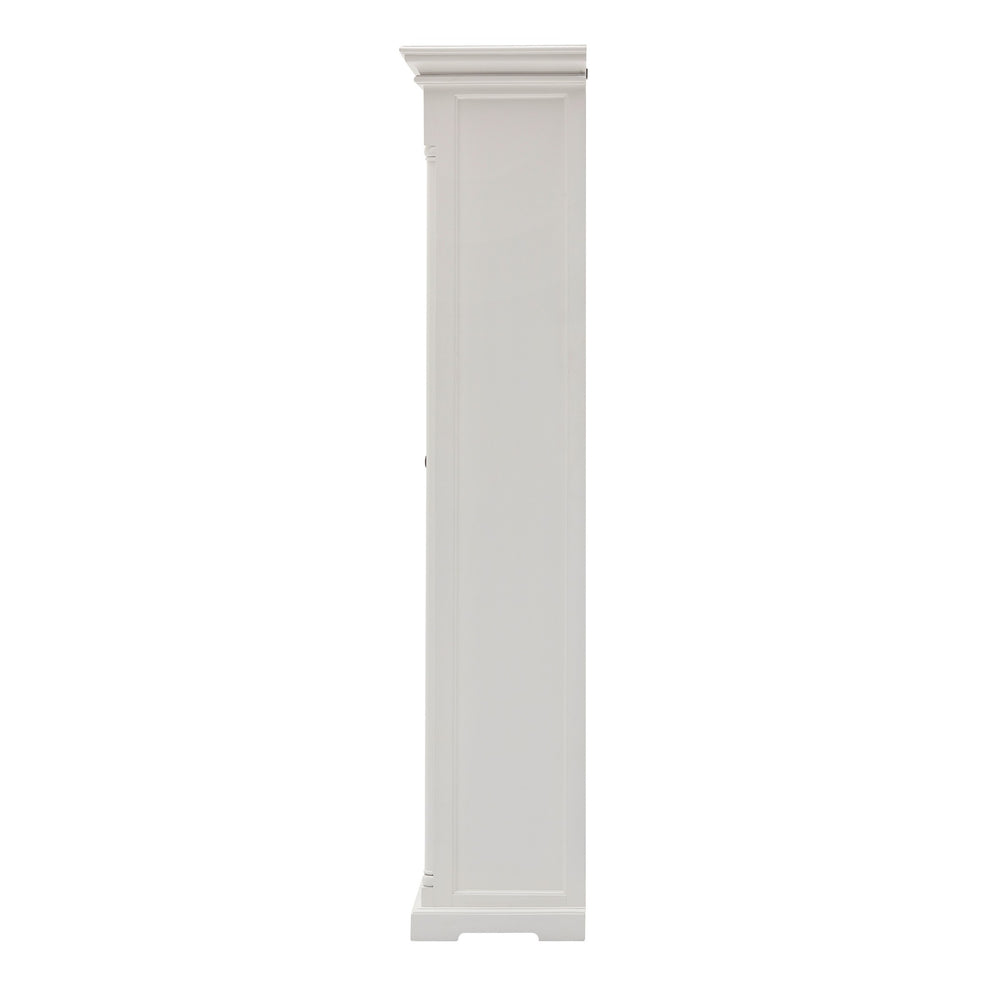 Traditional White And Glass Door Storage Cabinet By Homeroots | Cabinets | Modishstore - 4