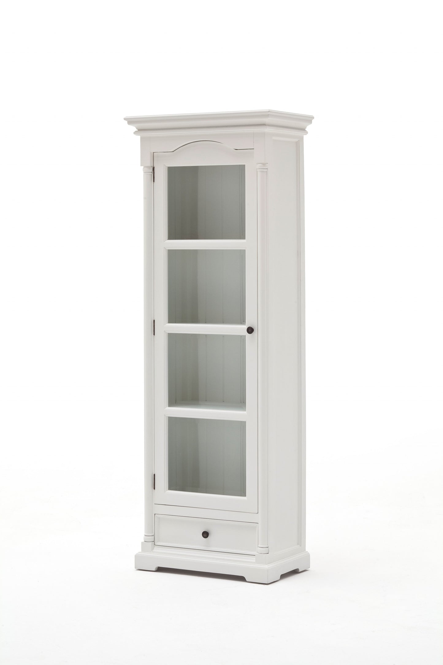 Traditional White And Glass Door Storage Cabinet By Homeroots | Cabinets | Modishstore - 8