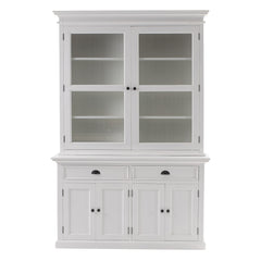 Classic White Glass Display Hutch By Homeroots