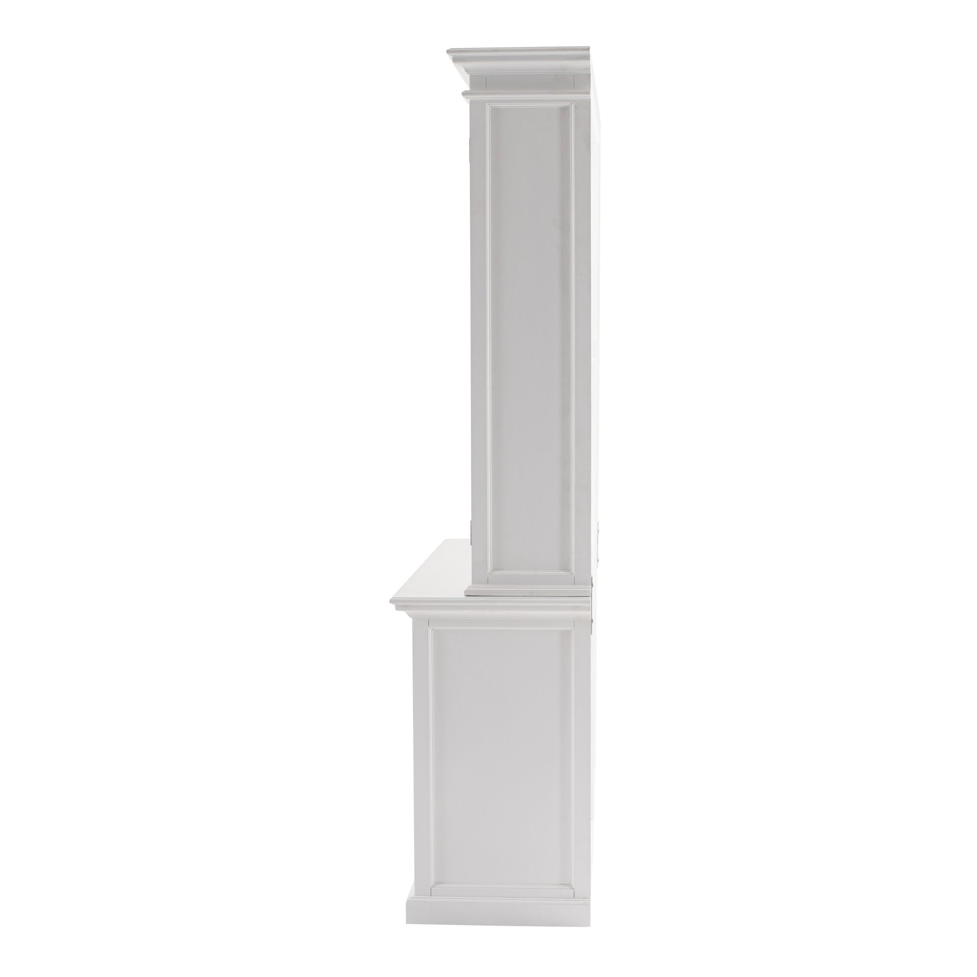 Classic White Glass Display Hutch By Homeroots | Cabinets | Modishstore - 5