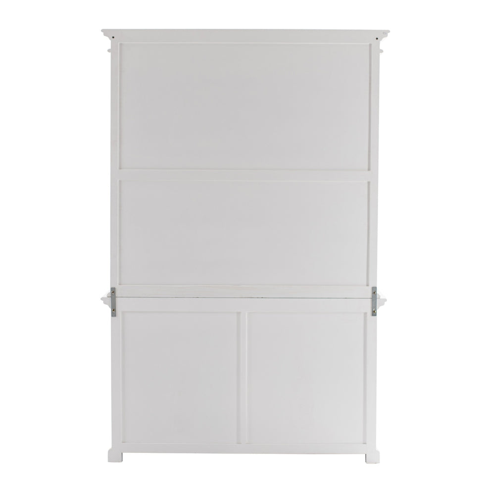 Classic White Glass Display Hutch By Homeroots | Cabinets | Modishstore - 6