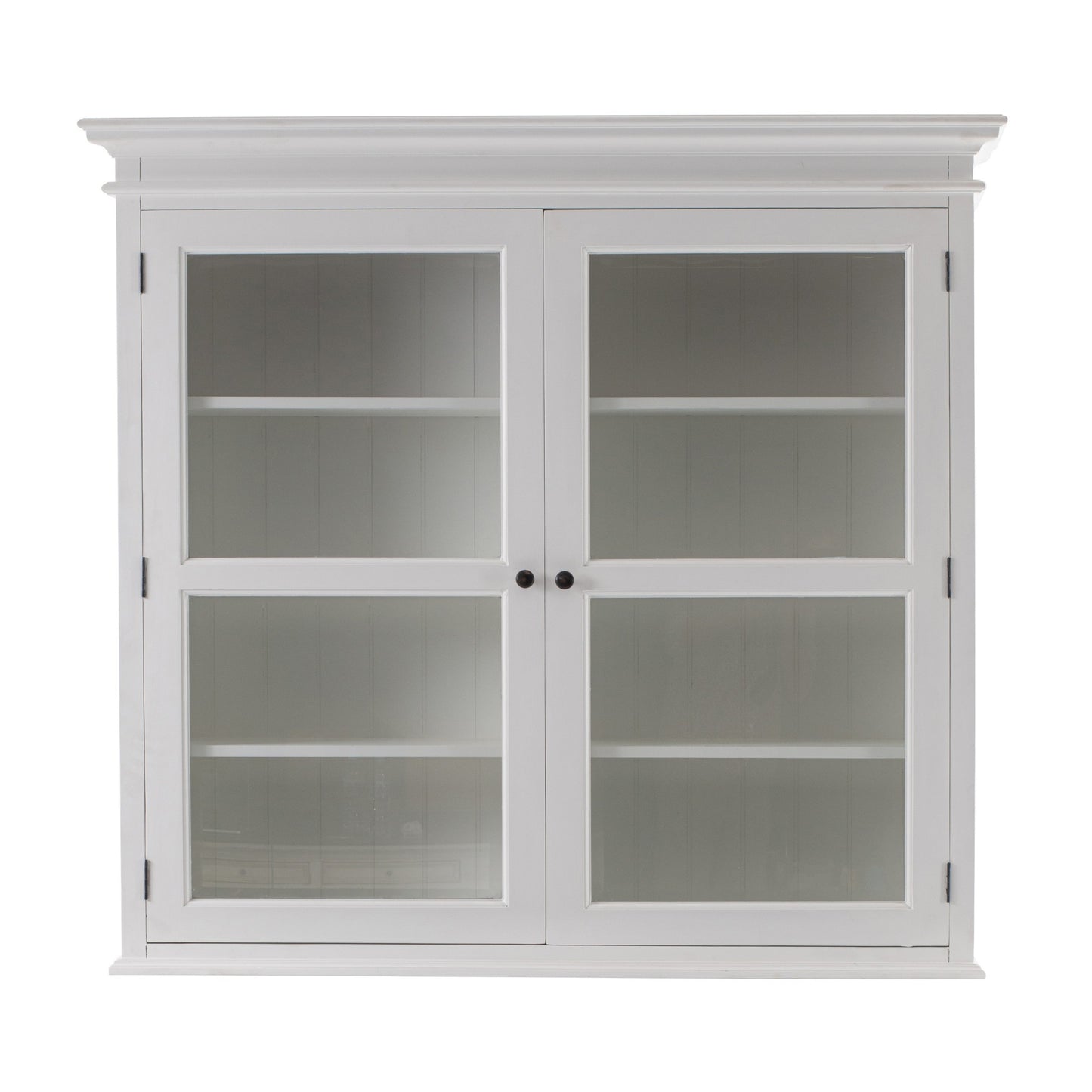 Classic White Glass Display Hutch By Homeroots | Cabinets | Modishstore - 7