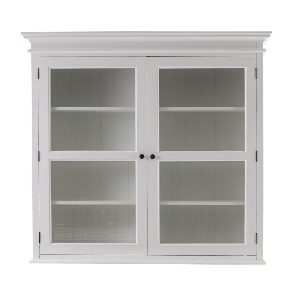Classic White Glass Display Hutch By Homeroots | Cabinets | Modishstore - 7
