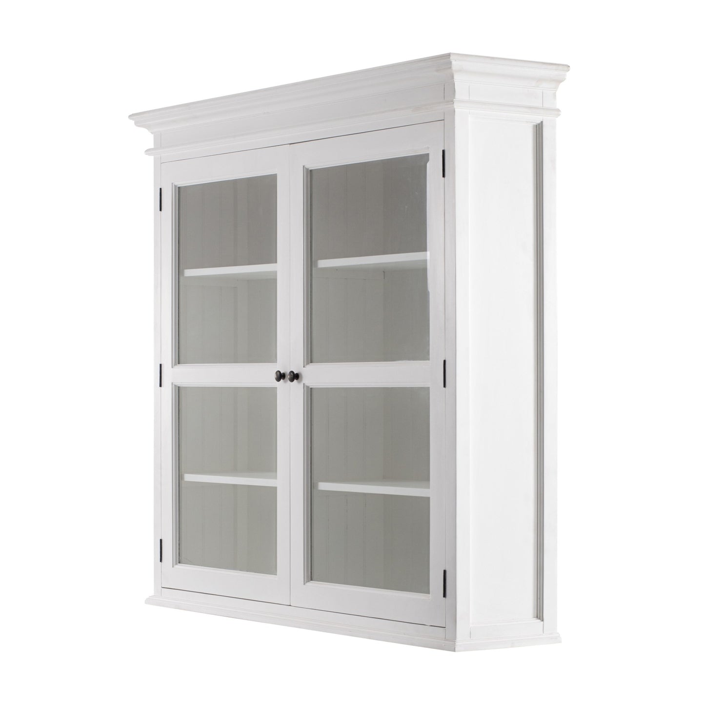 Classic White Glass Display Hutch By Homeroots | Cabinets | Modishstore - 8