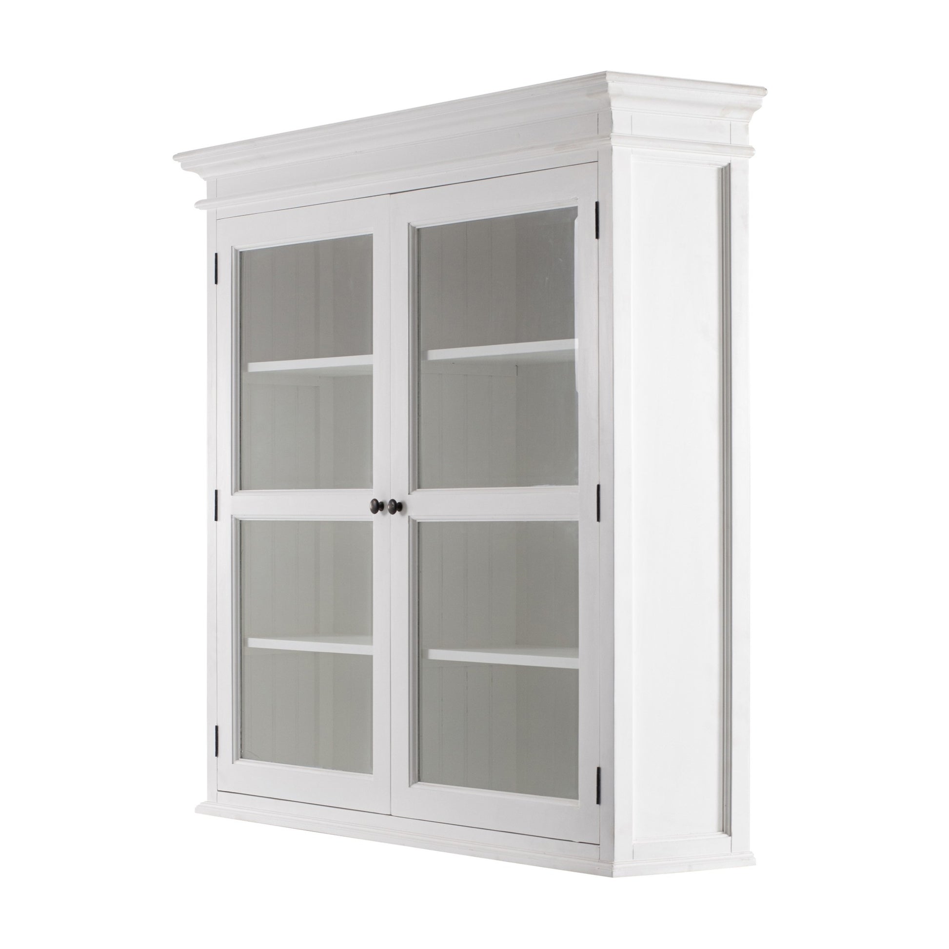 Classic White Glass Display Hutch By Homeroots | Cabinets | Modishstore - 8
