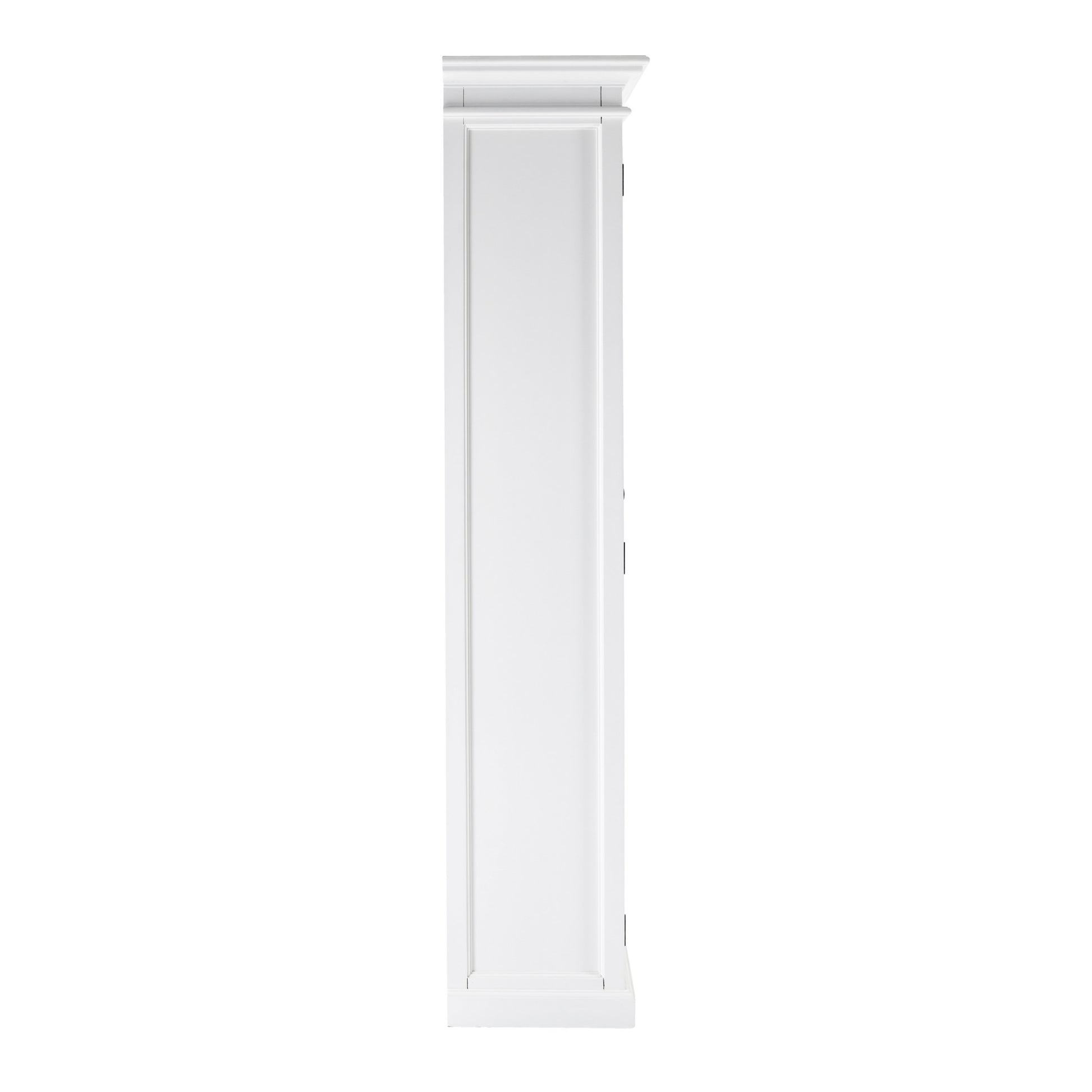 Classic White And Glass Double Door Storage Cabinet By Homeroots | Cabinets | Modishstore - 4