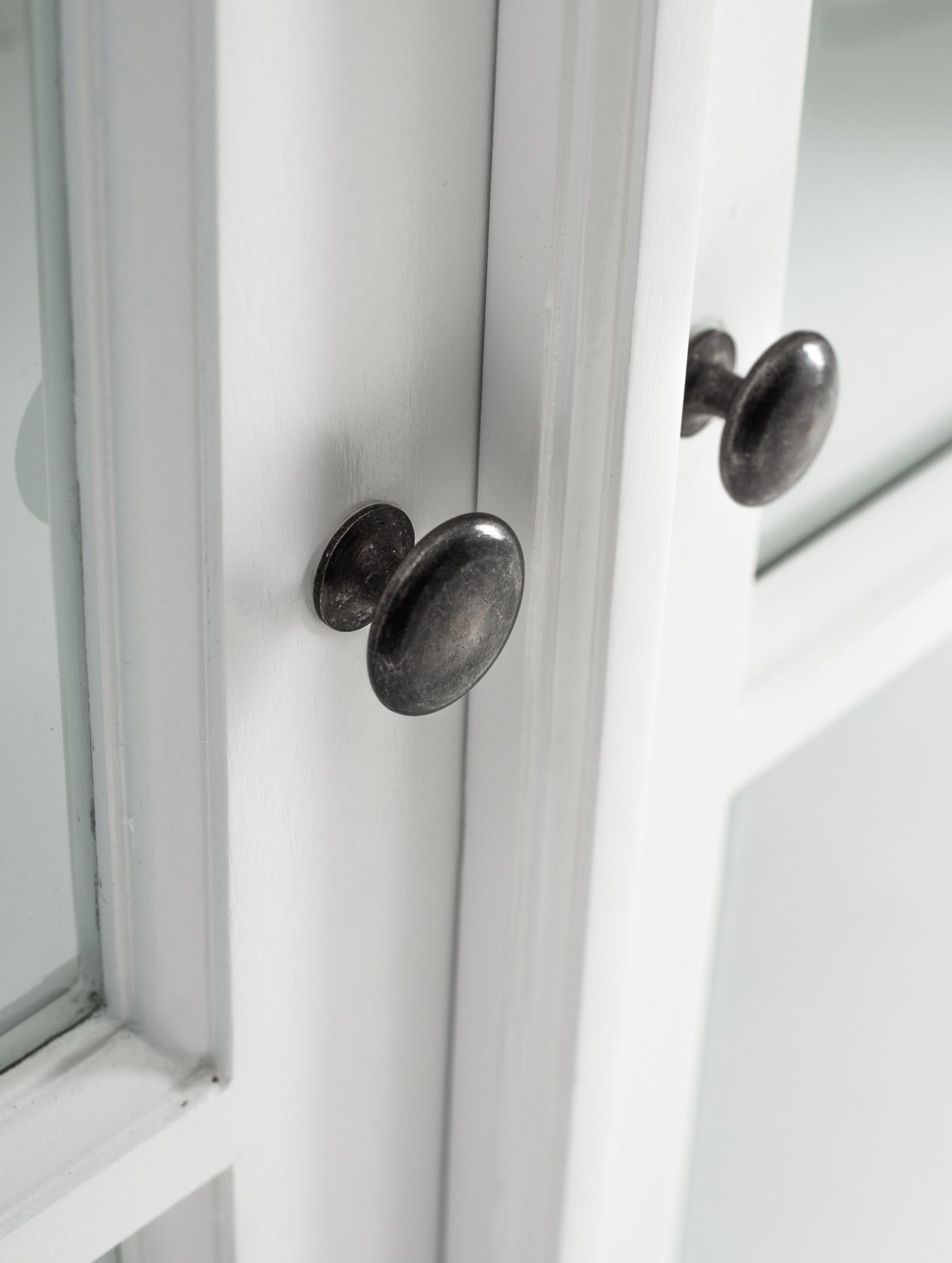Classic White And Glass Double Door Storage Cabinet By Homeroots | Cabinets | Modishstore - 7