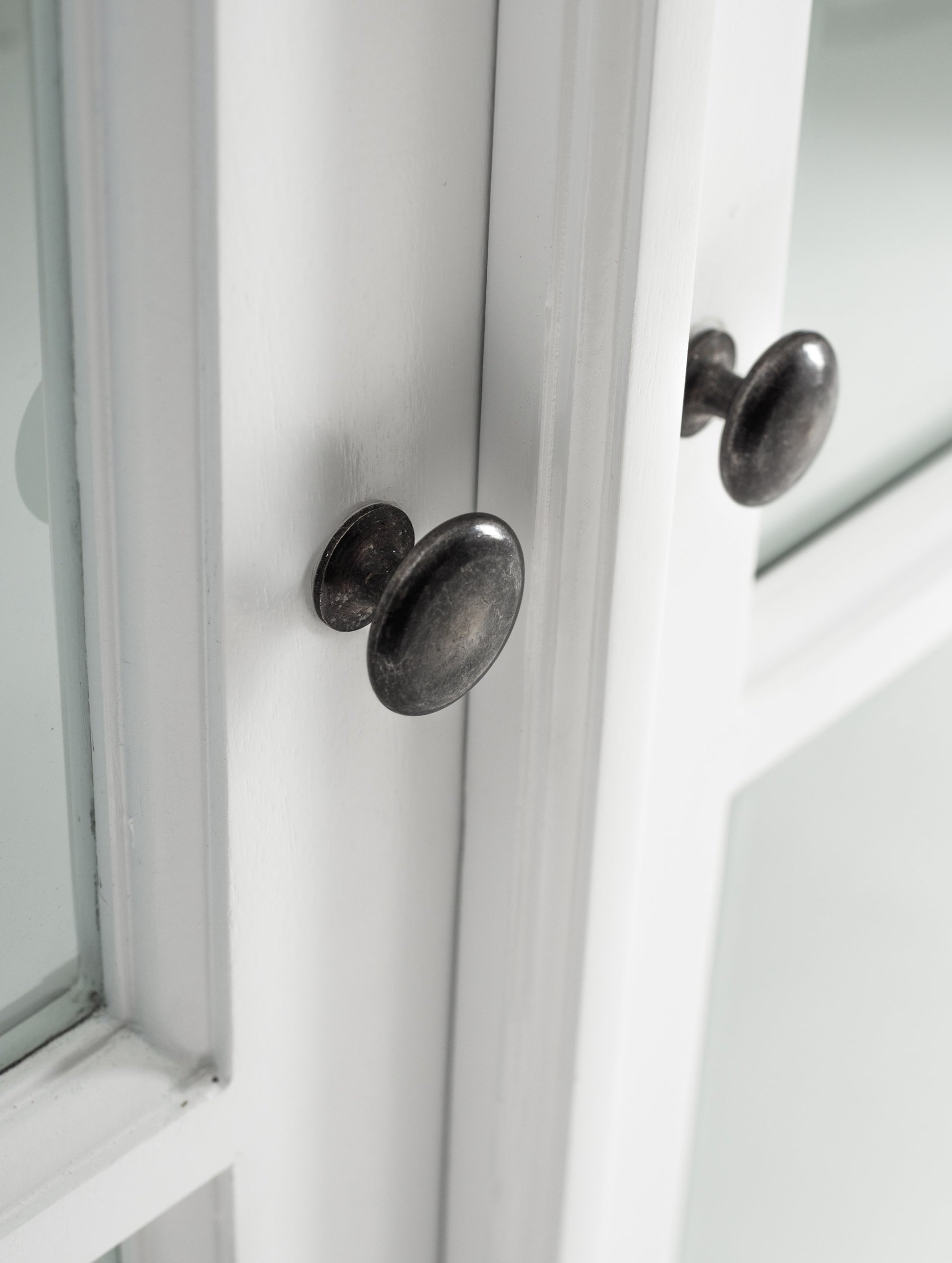 Classic White And Glass Double Door Storage Cabinet By Homeroots | Cabinets | Modishstore - 7