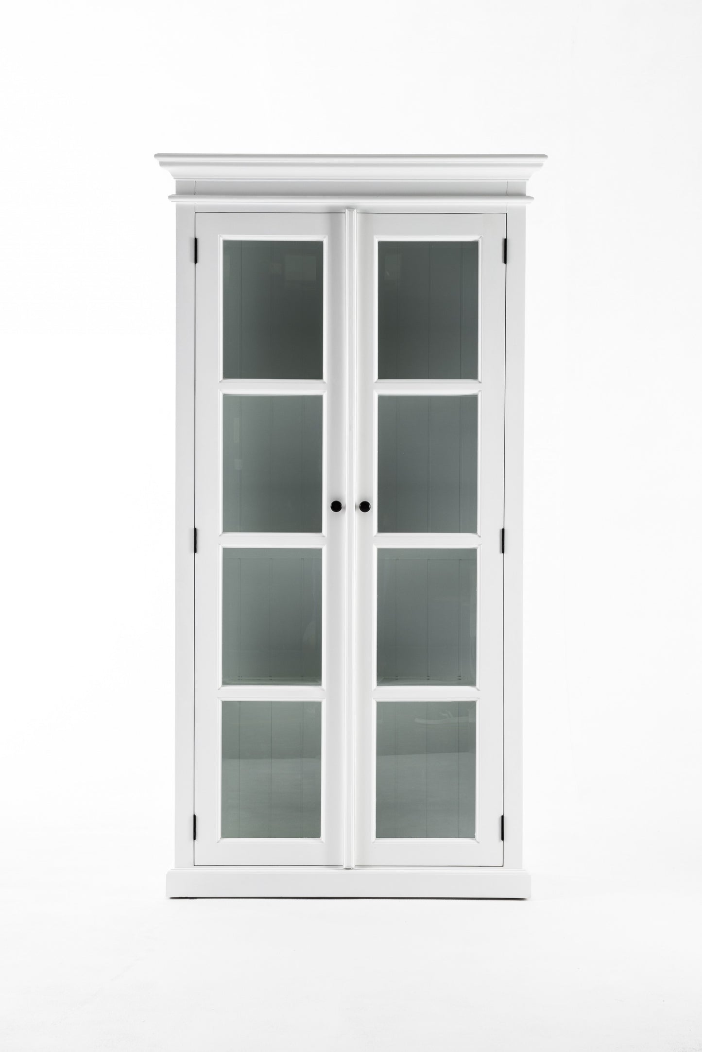 Classic White And Glass Double Door Storage Cabinet By Homeroots | Cabinets | Modishstore - 9