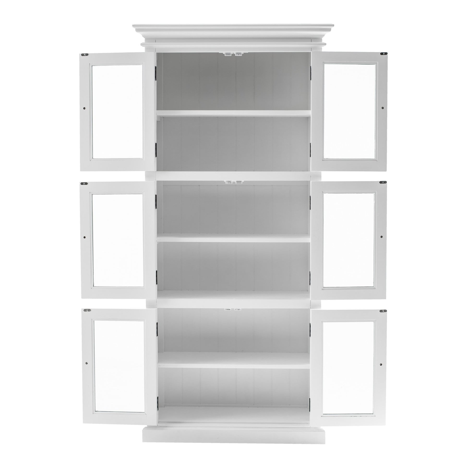 Classic White Three Level Storage Cabinet By Homeroots | Cabinets | Modishstore - 2