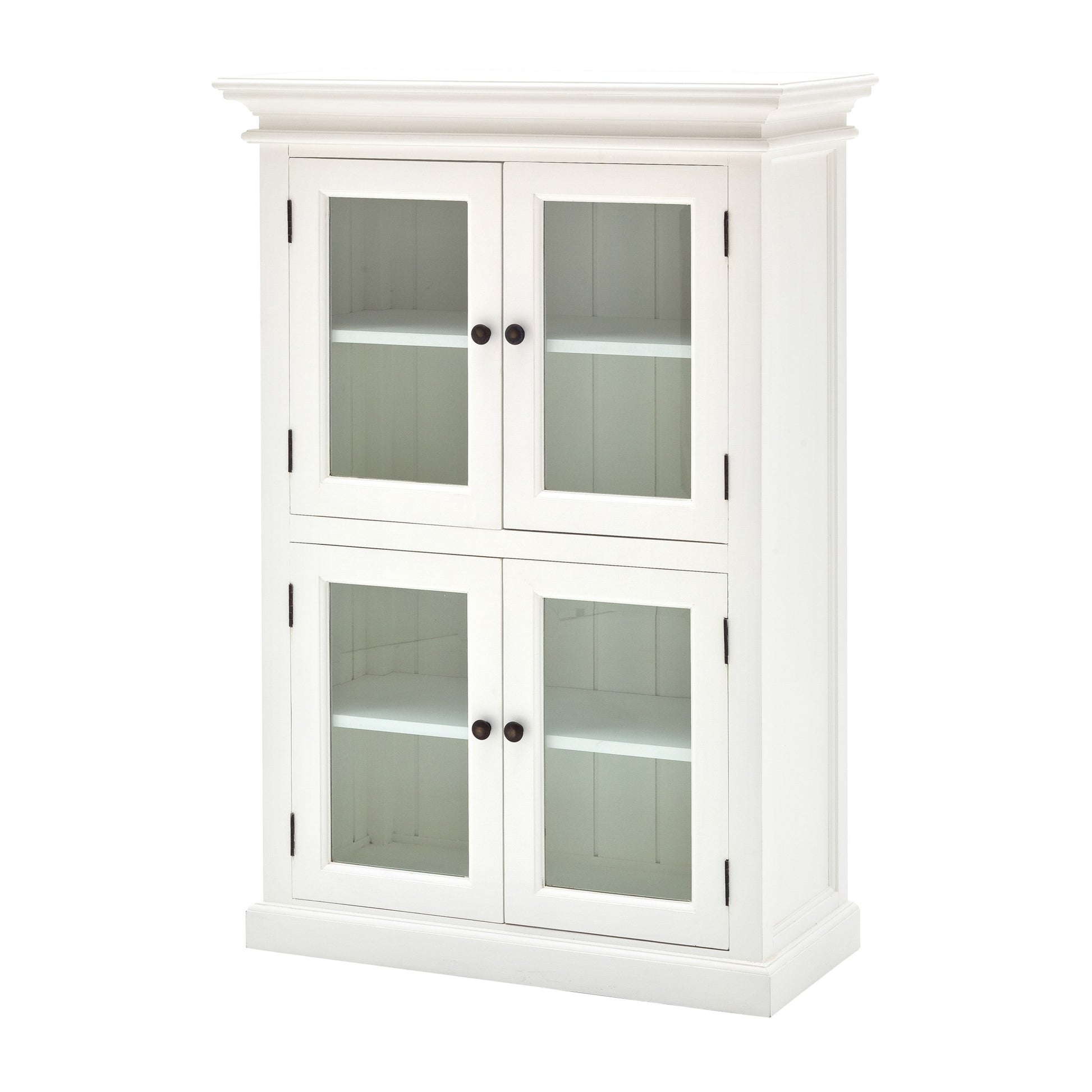 Classic White Two Level Storage Cabinet By Homeroots | Cabinets | Modishstore - 2