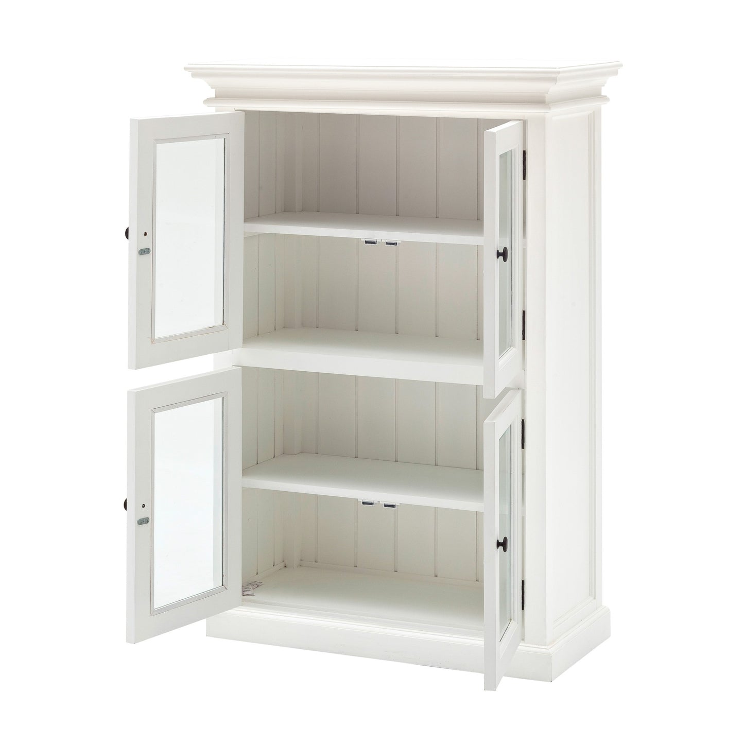 Classic White Two Level Storage Cabinet By Homeroots | Cabinets | Modishstore - 3