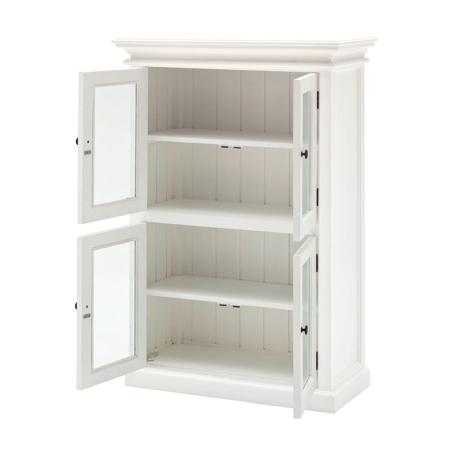 Classic White Two Level Storage Cabinet By Homeroots | Cabinets | Modishstore - 4