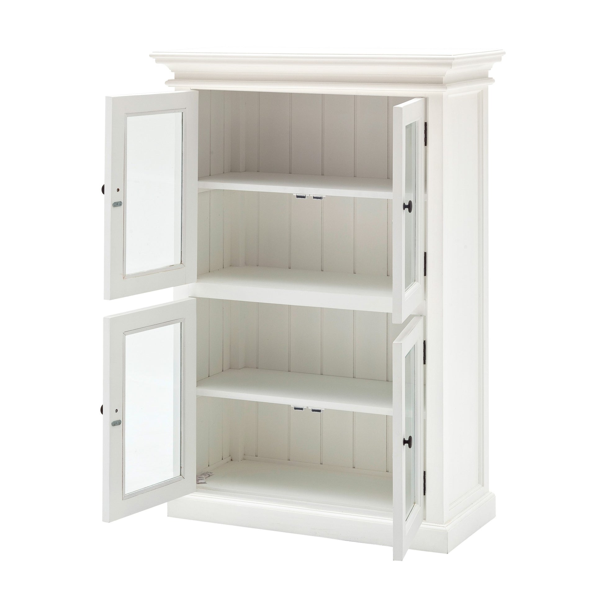 Classic White Two Level Storage Cabinet By Homeroots | Cabinets | Modishstore - 4