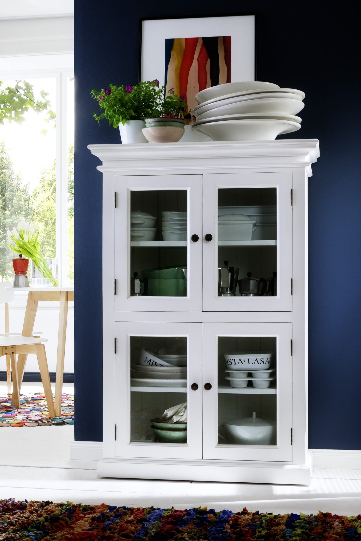 Classic White Two Level Storage Cabinet By Homeroots | Cabinets | Modishstore