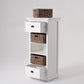 Classic White Storage Cabinet With Basket Set By Homeroots | Cabinets | Modishstore - 5