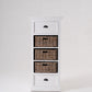 Classic White Storage Cabinet With Basket Set By Homeroots | Cabinets | Modishstore - 7