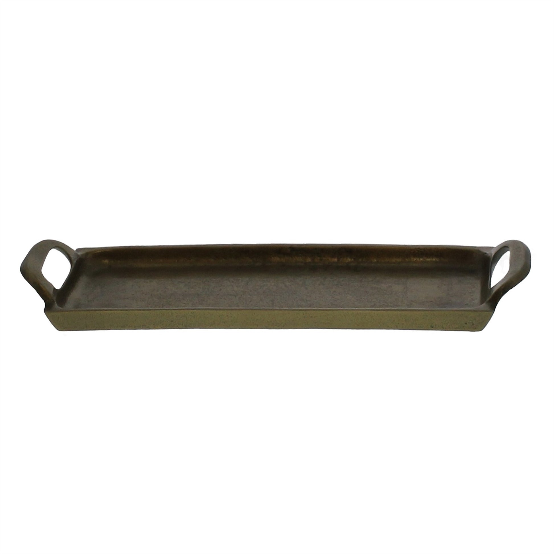 Petite Bronze Narrow Rectangular Tray By Homeroots | Trays | Modishstore - 2