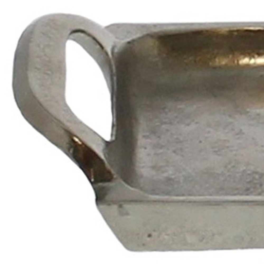 Bronze Narrow Rectangular Tray By Homeroots | Trays | Modishstore - 3