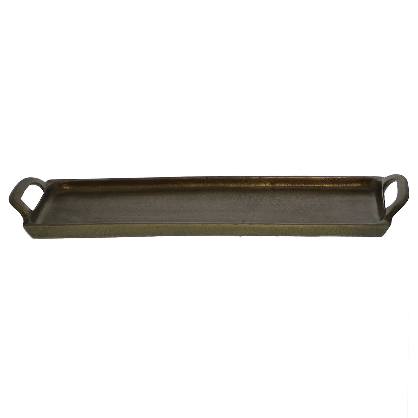 Jumbo Bronze Narrow Rectangular Tray By Homeroots | Trays | Modishstore - 2