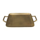 Petite Gold Metal Square Tray By Homeroots | Trays | Modishstore - 2