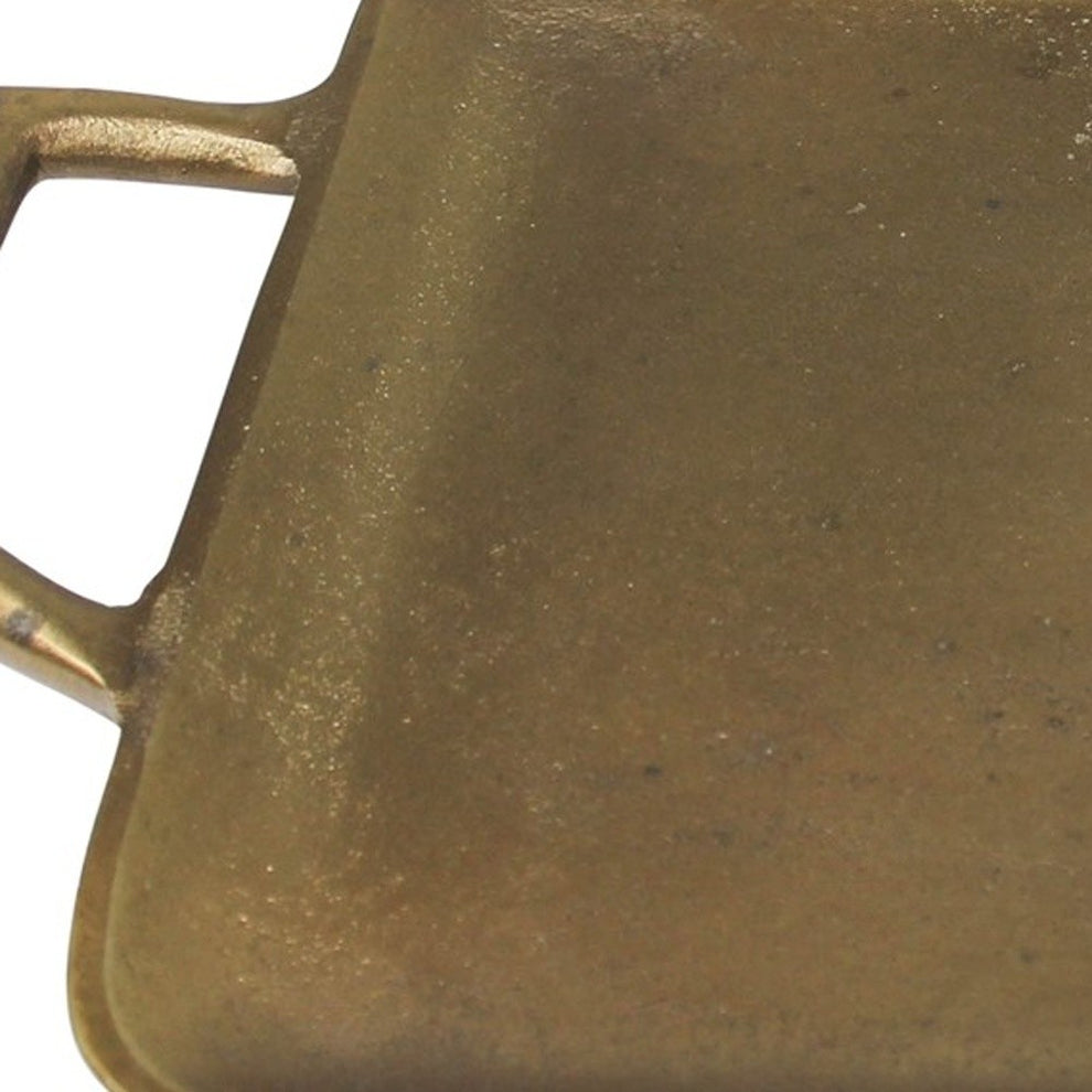 Petite Gold Metal Square Tray By Homeroots | Trays | Modishstore - 4