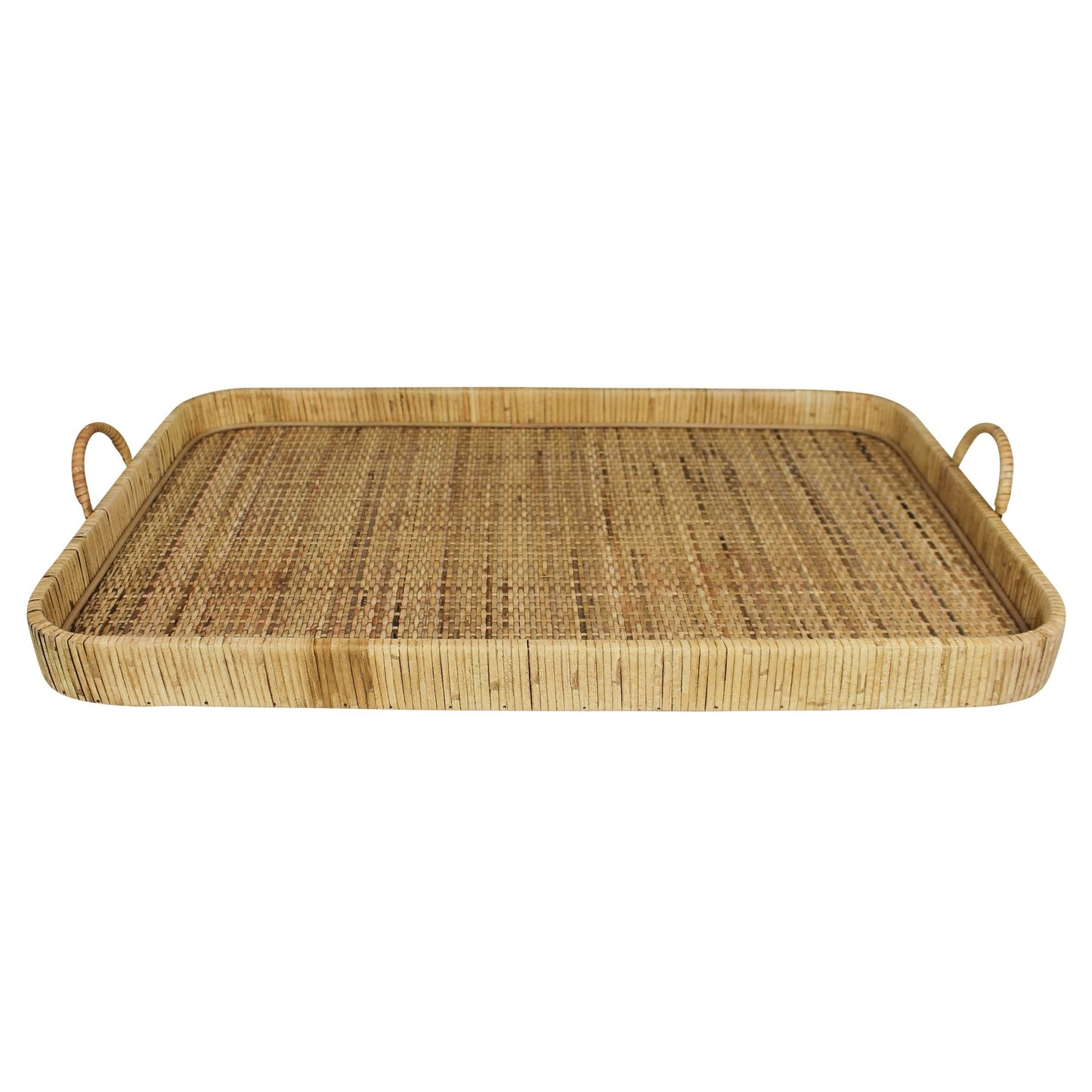 Jumbo Bamboo Rectangular Tray By Homeroots | Trays | Modishstore - 2