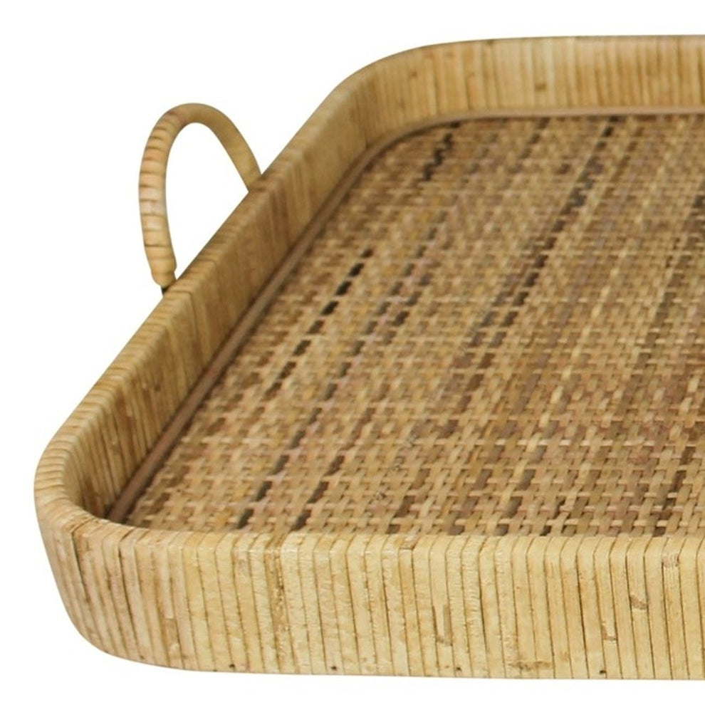 Jumbo Bamboo Rectangular Tray By Homeroots | Trays | Modishstore - 3