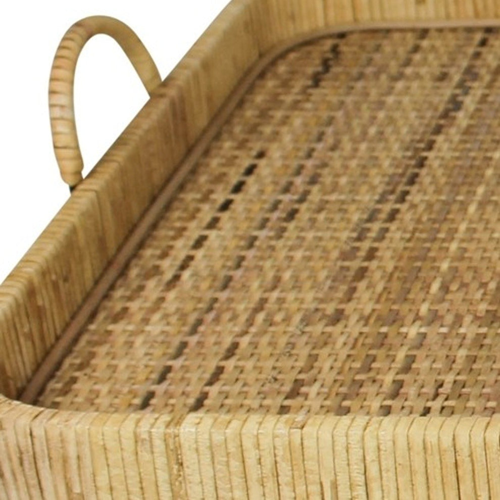 Jumbo Bamboo Rectangular Tray By Homeroots | Trays | Modishstore - 4