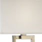 Riley 1-Light Brushed Nickel Floor Lamp With Off White Shantung Shade By Homeroots