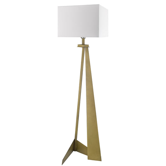 Stratos 1-Light Aged Brass Floor Lamp By Homeroots | Floor Lamps | Modishstore