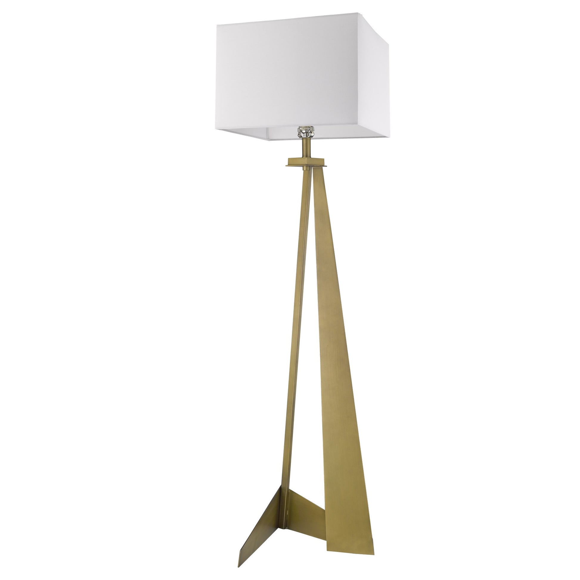 Stratos 1-Light Aged Brass Floor Lamp By Homeroots | Floor Lamps | Modishstore - 2