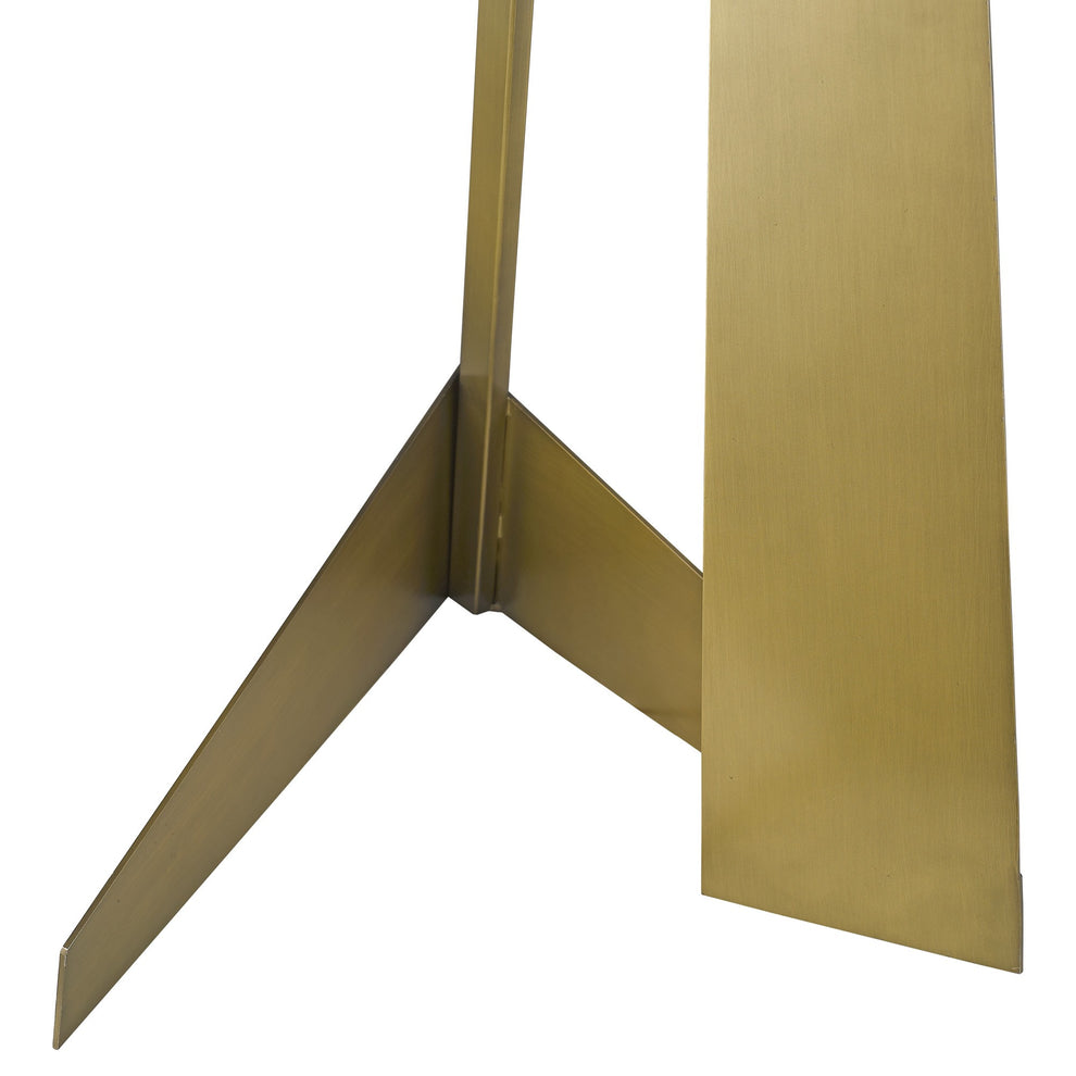 Stratos 1-Light Aged Brass Floor Lamp By Homeroots | Floor Lamps | Modishstore - 6