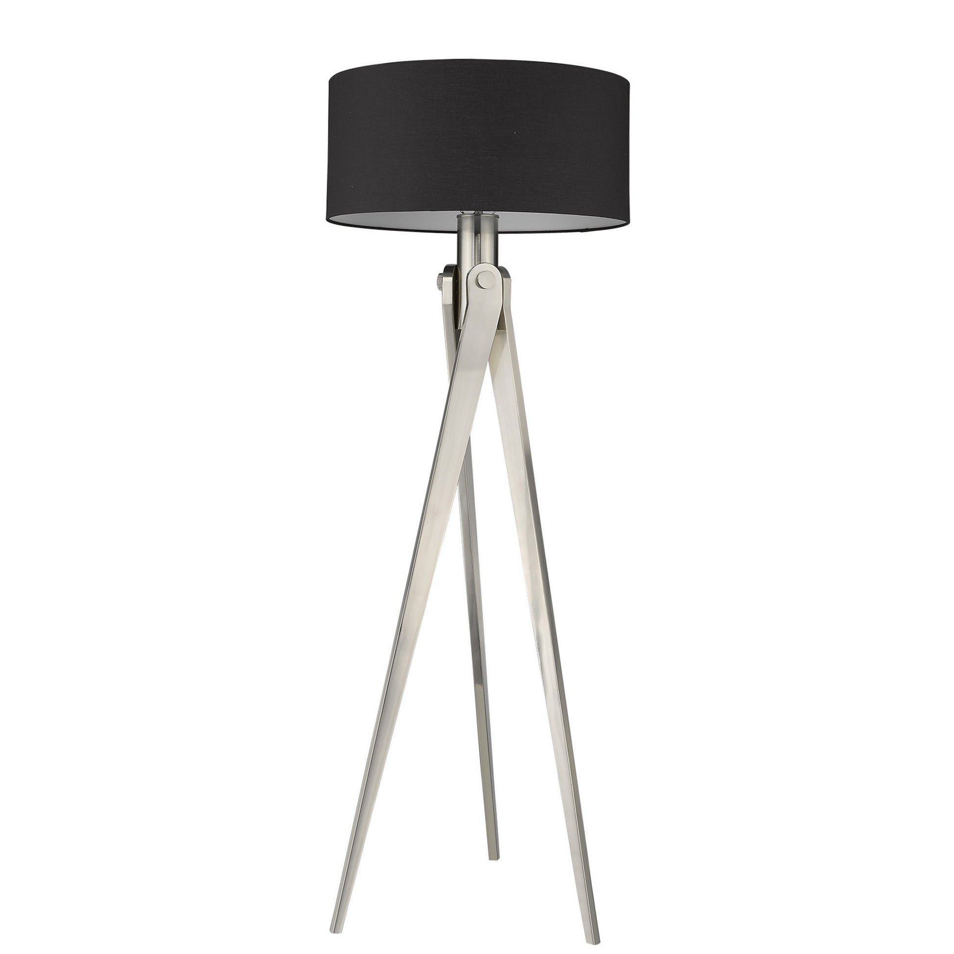 Sangallo 1-Light Satin Nickel Floor Lamp By Homeroots | Floor Lamps | Modishstore