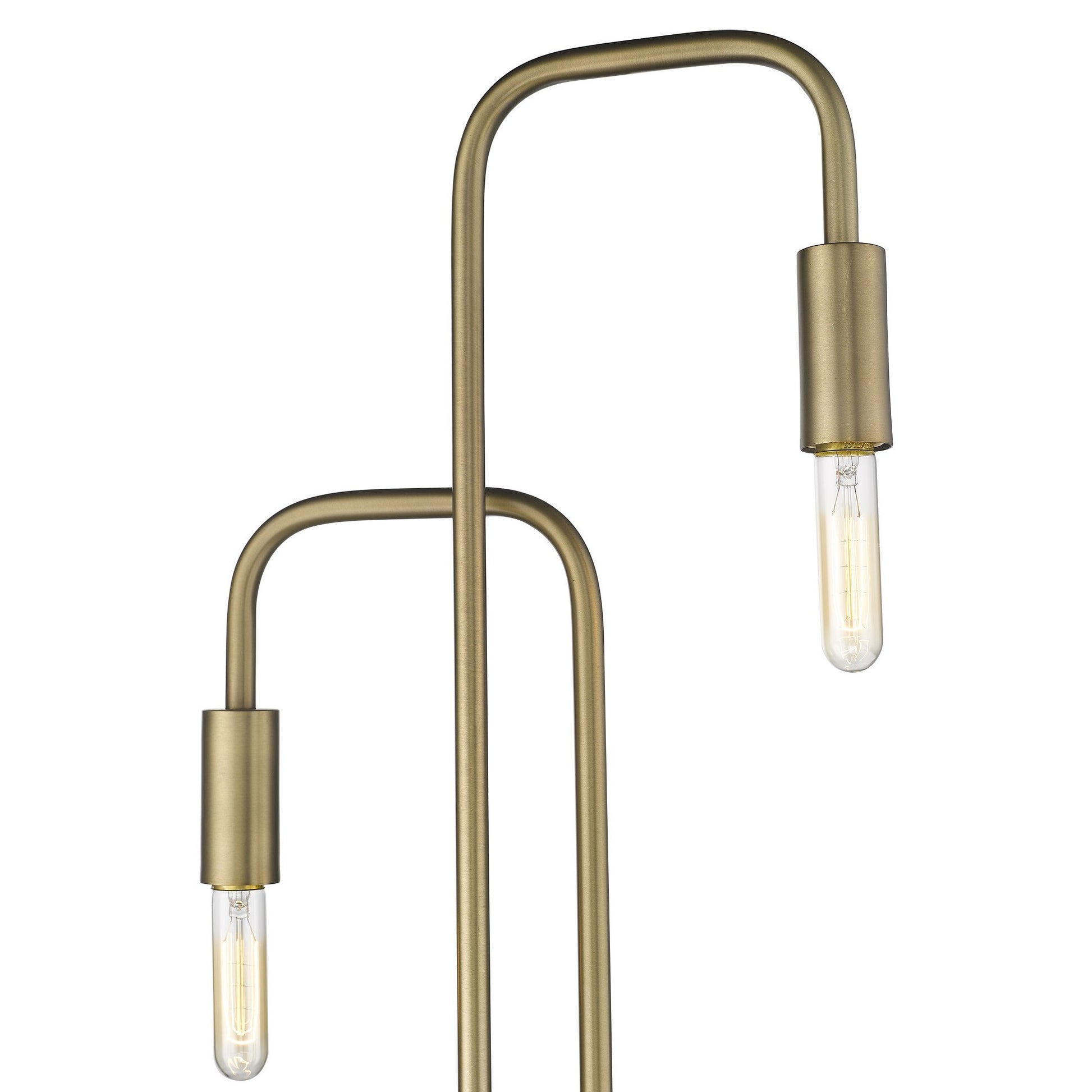 Perret 2-Light Aged Brass Floor Lamp By Homeroots | Floor Lamps | Modishstore - 4