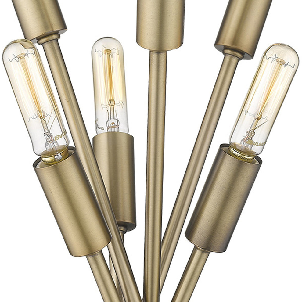 Perret 6-Light Aged Brass Floor Lamp By Homeroots | Floor Lamps | Modishstore - 5