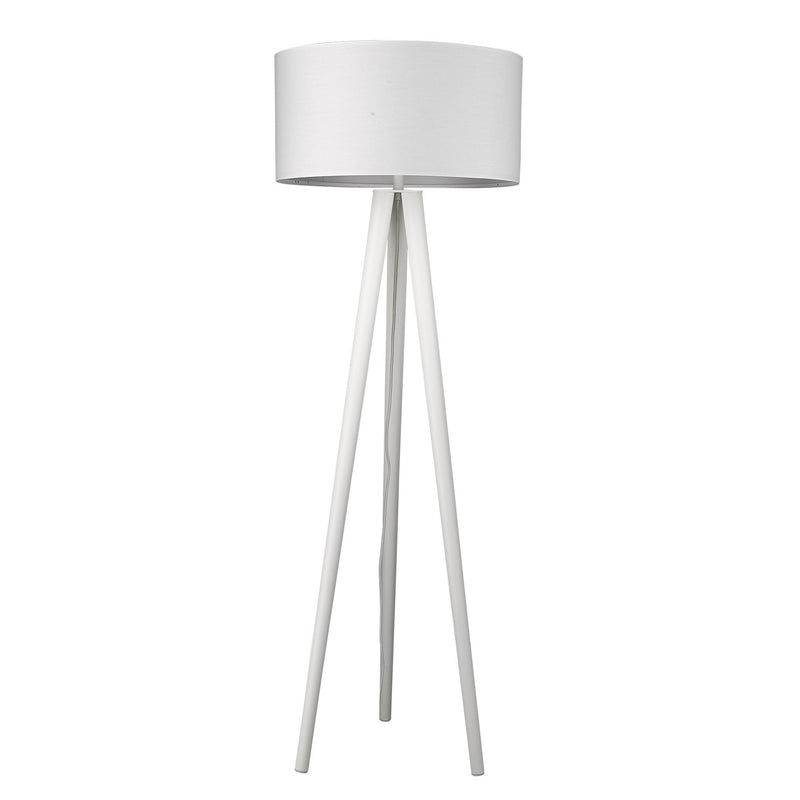 Tourer 1-Light White Floor Lamp By Homeroots | Floor Lamps | Modishstore