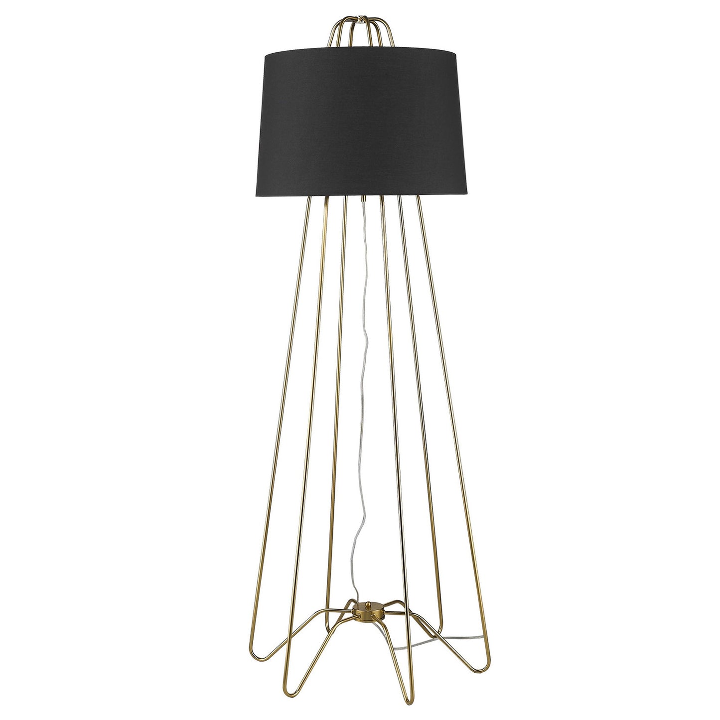 Lamia 1-Light Gold Floor Lamp By Homeroots | Floor Lamps | Modishstore - 4