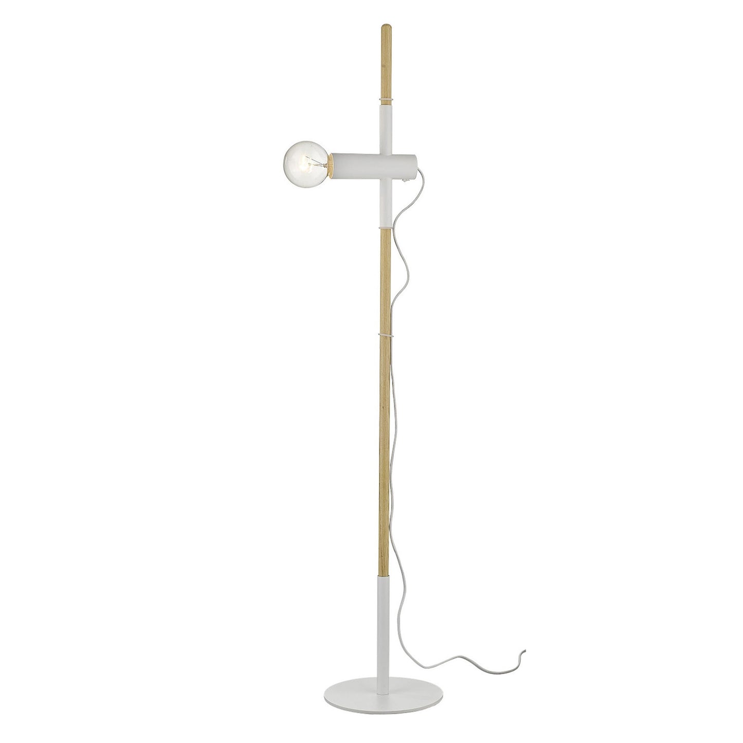 Hilyte 1-Light White Floor Lamp By Homeroots | Floor Lamps | Modishstore - 2