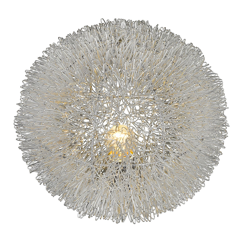 Luminary 1-Light Metallic Silver 12" Accent Lamp By Homeroots | Wall Lamps | Modishstore - 2