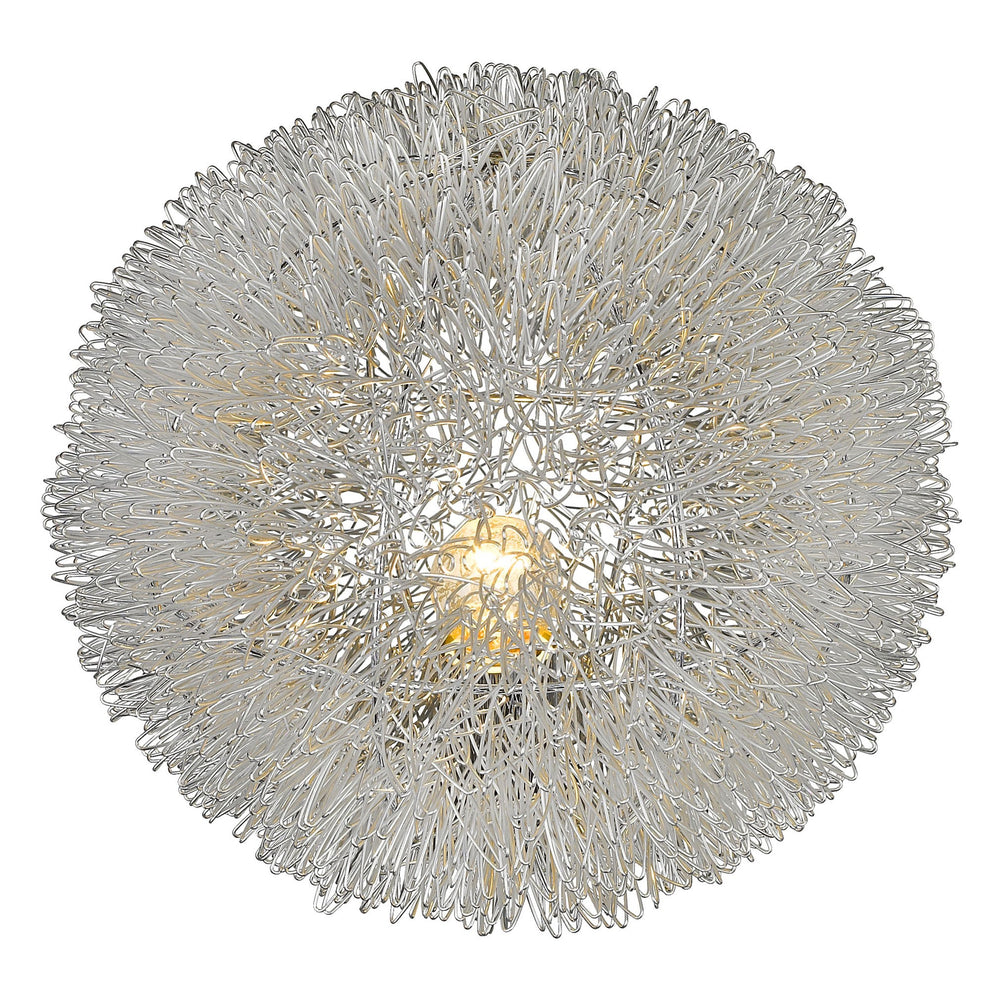 Luminary 1-Light Metallic Silver 15" Accent Lamp By Homeroots | Wall Lamps | Modishstore - 2