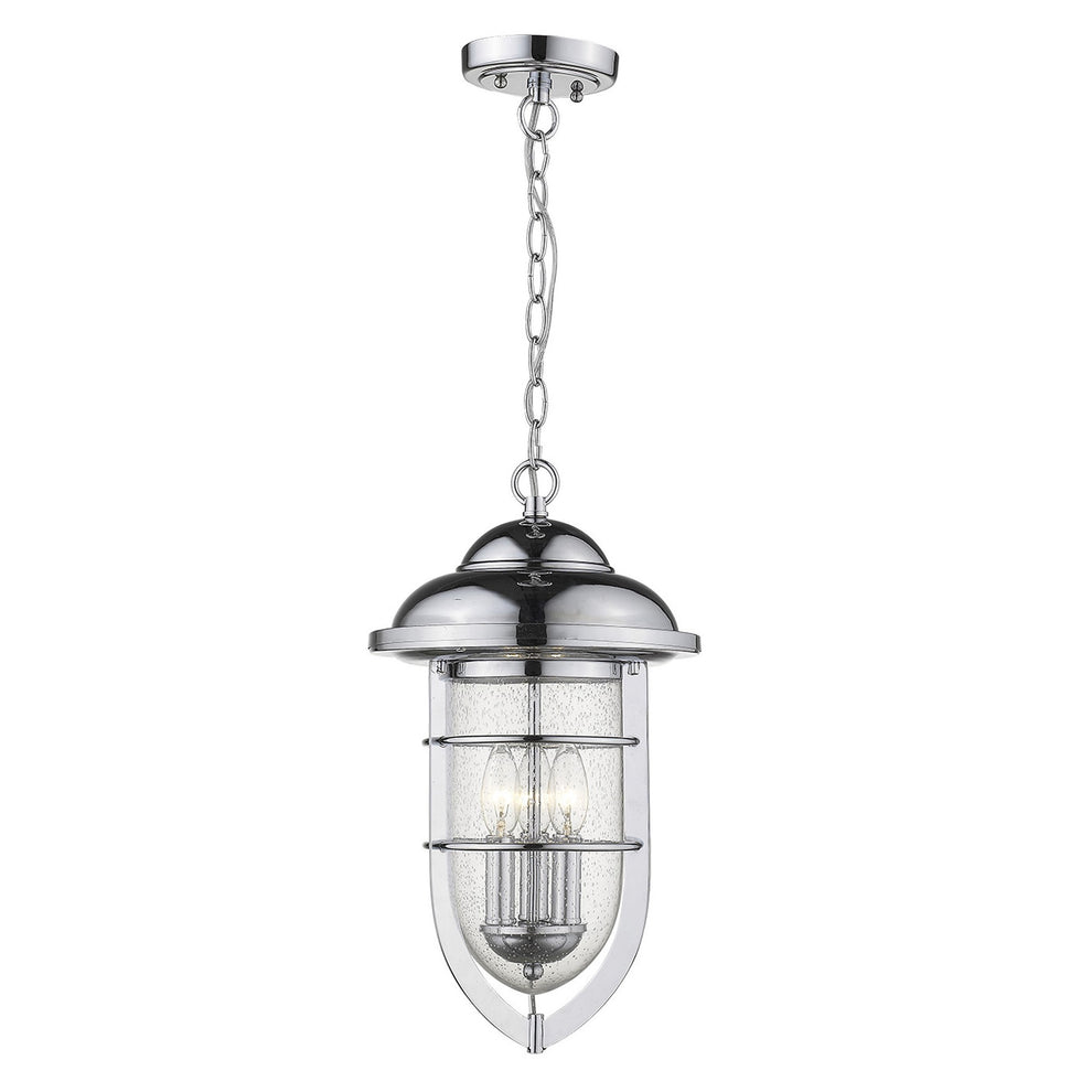 Dylan 3-Light Chrome Hanging Lantern By Homeroots | Lanterns | Modishstore - 3