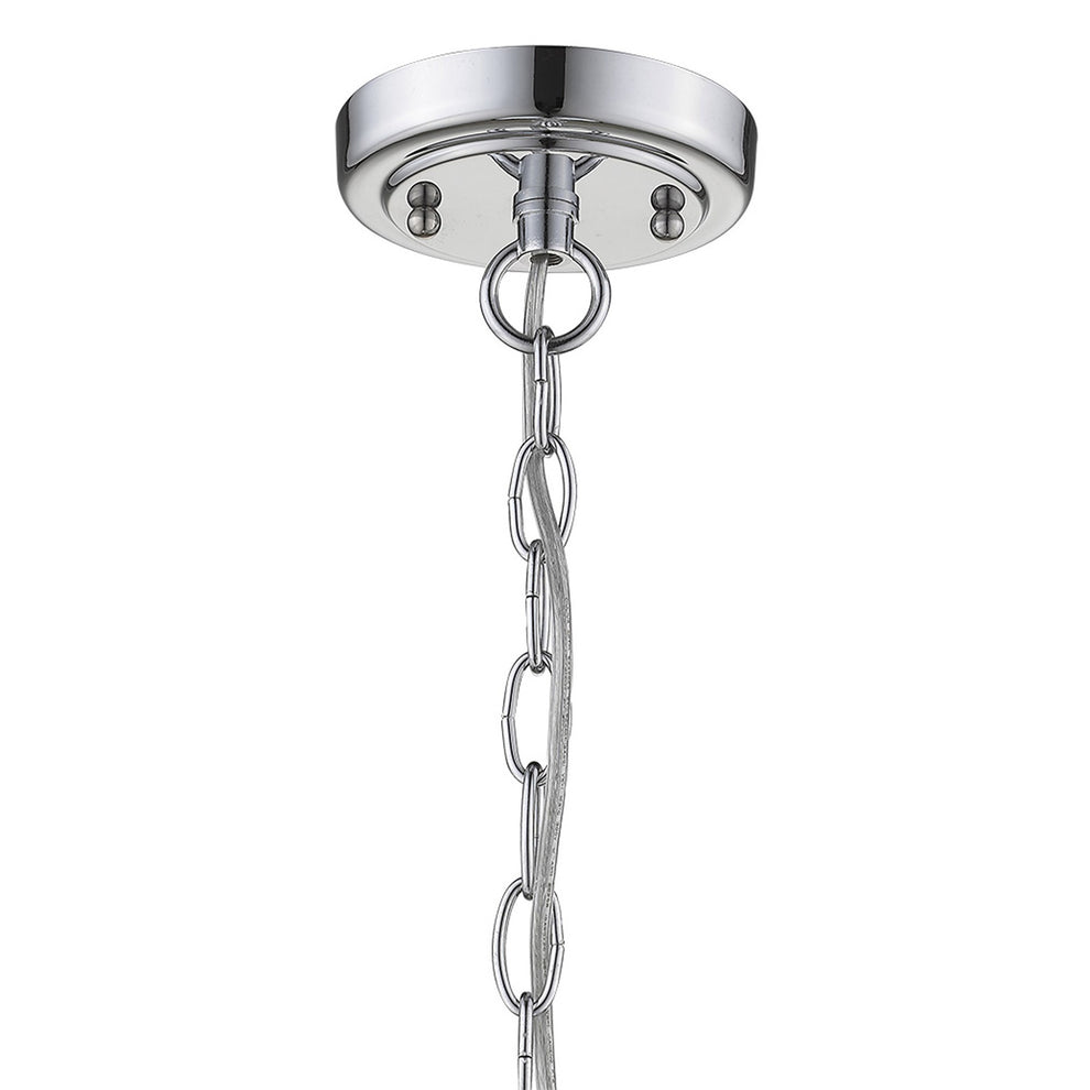 Dylan 3-Light Chrome Hanging Lantern By Homeroots | Lanterns | Modishstore - 8