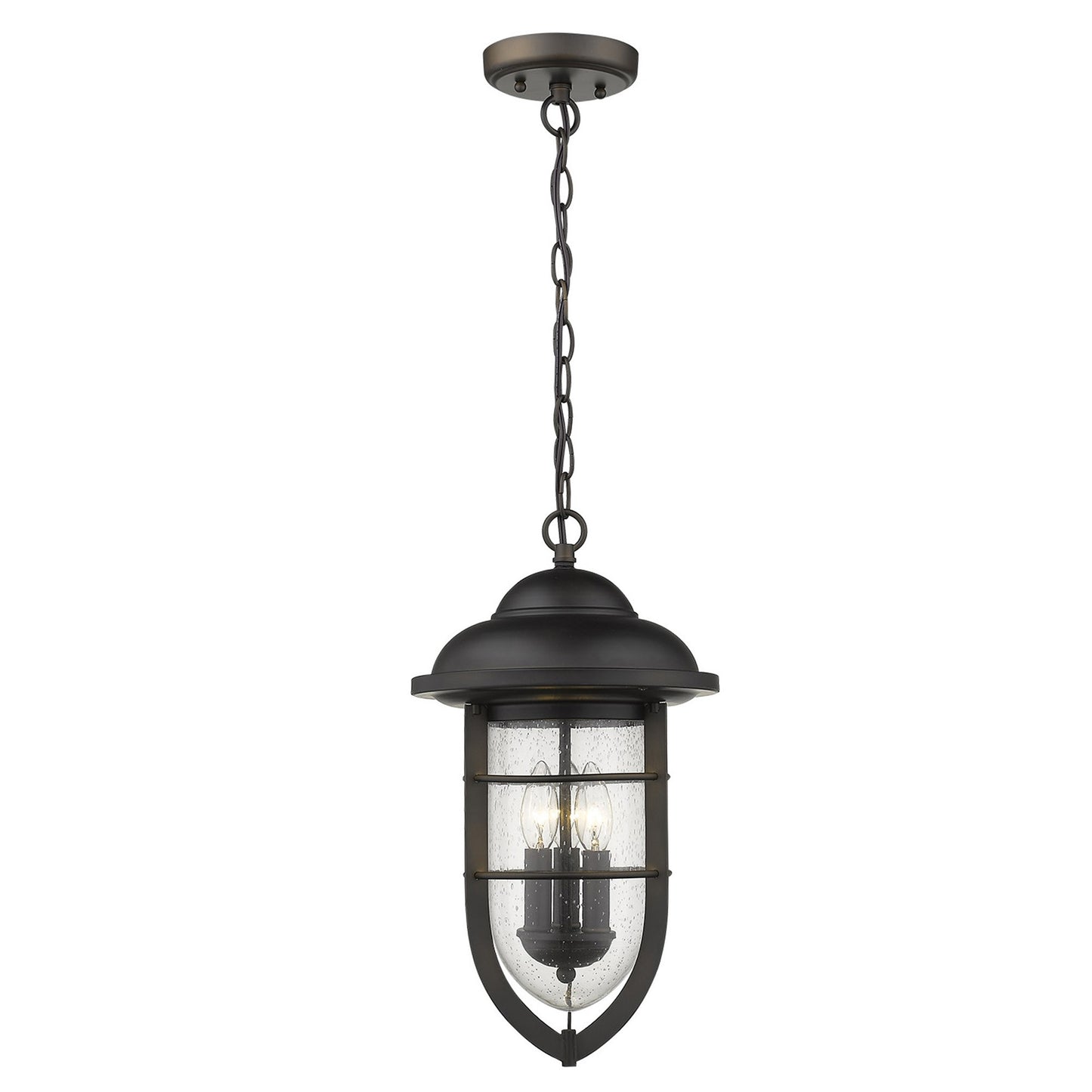 Dylan 3-Light Oil-Rubbed Bronze Hanging Lantern By Homeroots | Lanterns | Modishstore - 2