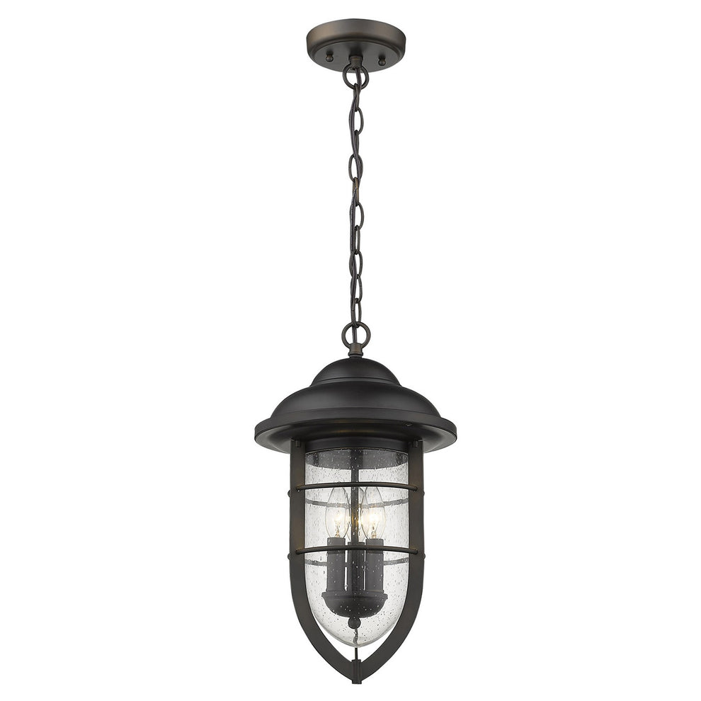 Dylan 3-Light Oil-Rubbed Bronze Hanging Lantern By Homeroots | Lanterns | Modishstore - 4